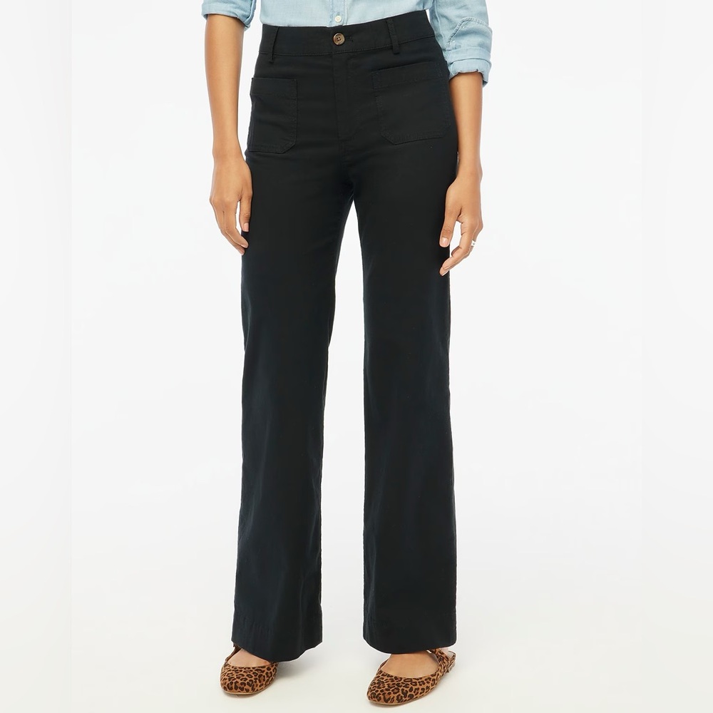 NWT: J. Crew black wide leg “Lizzie” pant